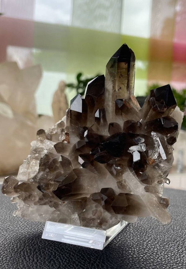 Rookkwarts cluster uit Brazilië, medium-groot