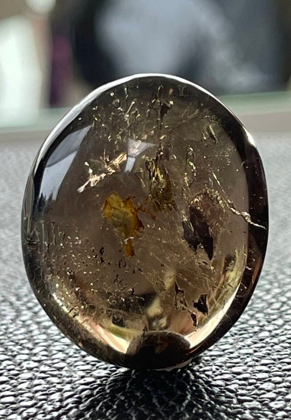 Rookkwarts knuffelsteen plat, klein