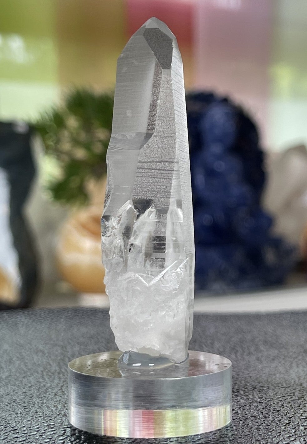 Lemurische Root Kristal punt uit Brazilië ruw, medium