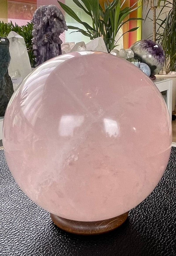 Rozenkwarts bol, groot 11,5cm