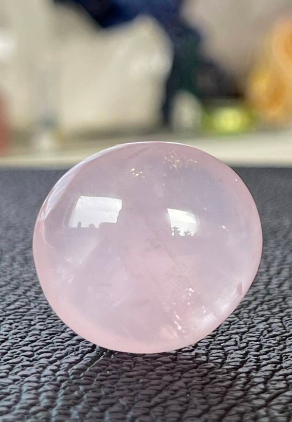 Rozenkwarts knuffelsteen plat, klein