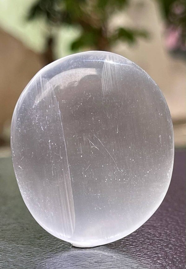 Seleniet knuffelsteen plat