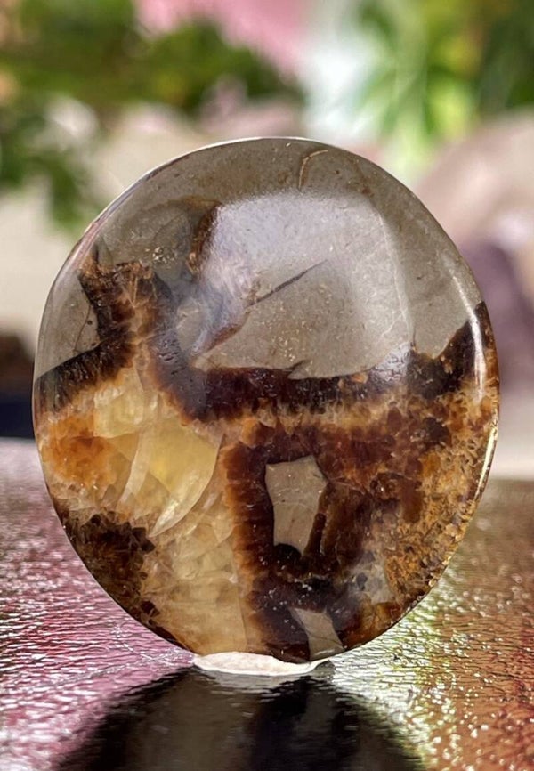 Septarie knuffelsteen plat