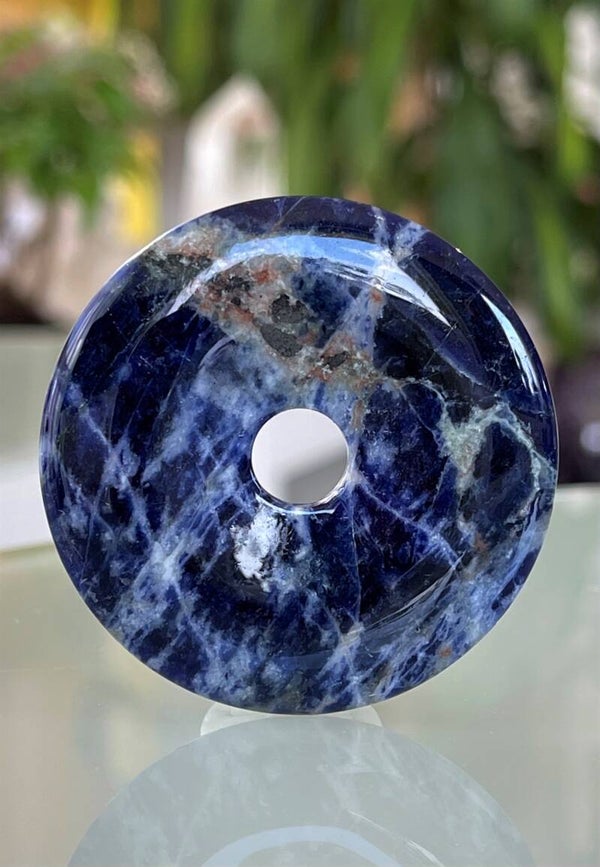 Sodaliet hangertje donut, met veter, groot