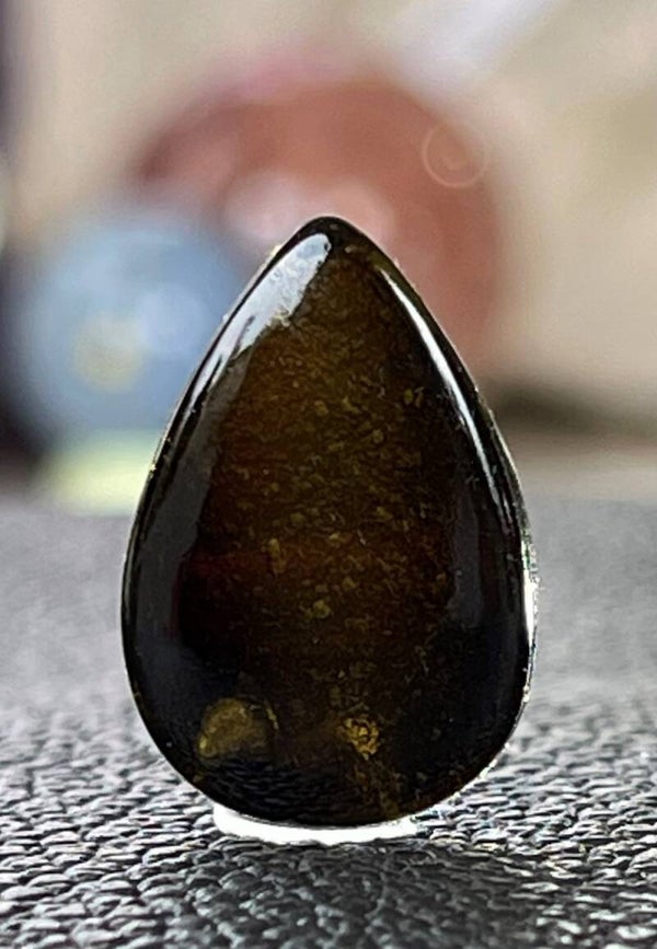 Tektiet edelsteen cabochon druppel, medium