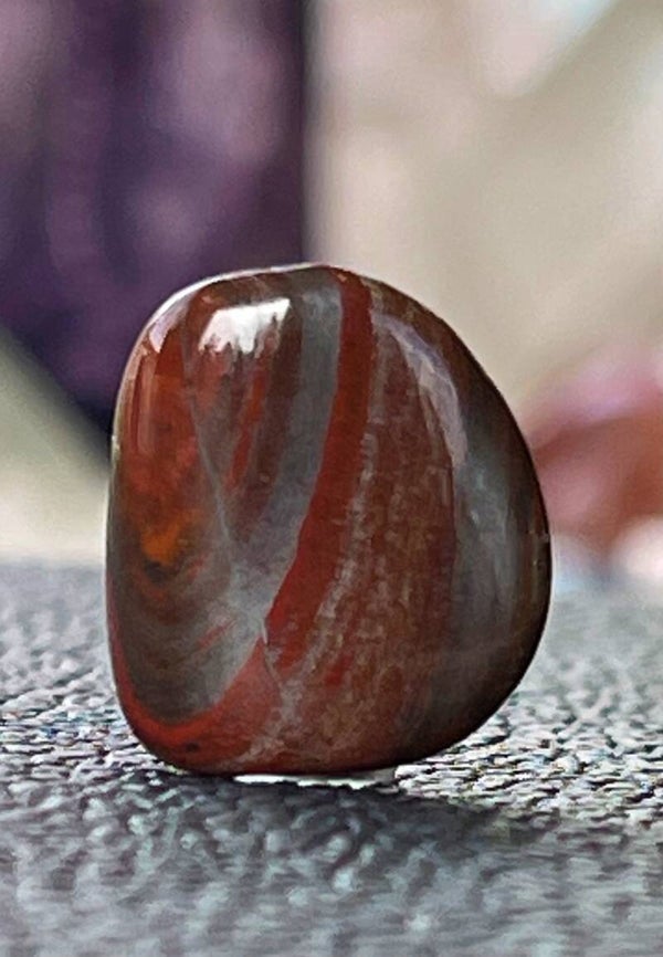 Tijgerijzer trommelsteen plat, klein