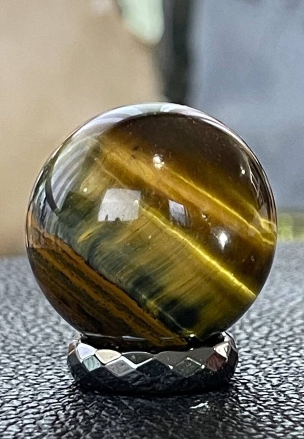 Tijgeroog bol, klein 3,2cm