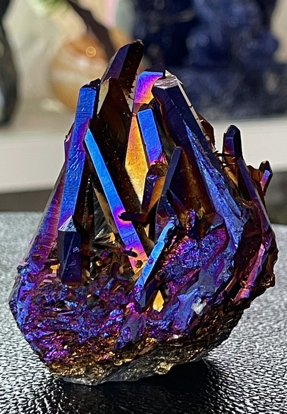 Titanium Aura Kwarts cluster ruw, medium