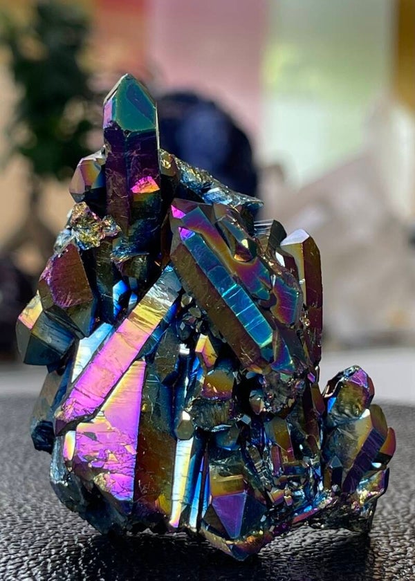 Titanium Aura Kwarts cluster ruw, medium