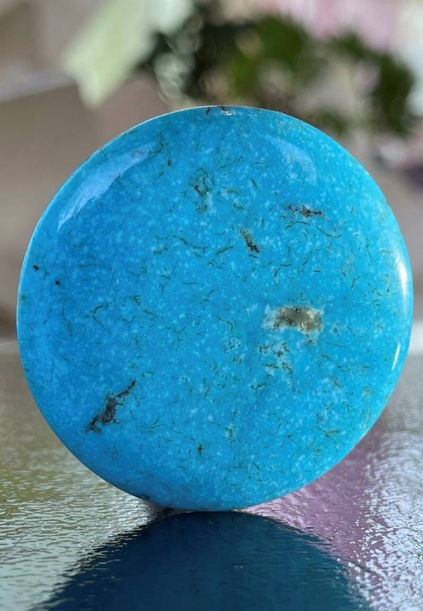 Turkoois edelsteen uit Arizona cabochon rond, groot