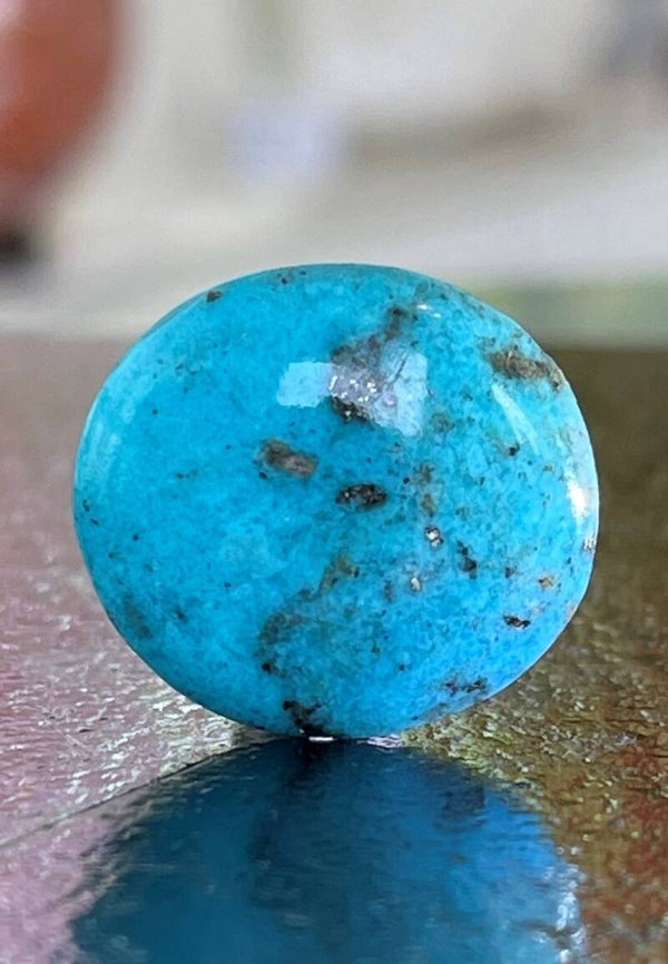 Turkoois met Pyriet edelsteen uit Iran, cabochon ovaal kussenmodel, medium