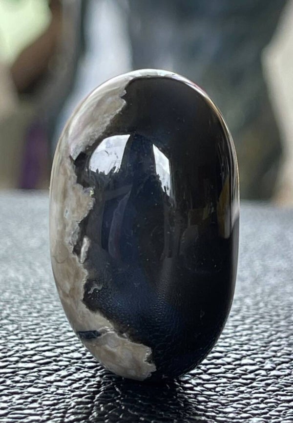 Vulkaan Agaat of Lava Agaat trommelsteen uit Indonesië