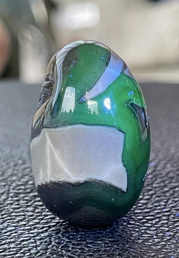 Vulkaan Agaat of Lava Agaat trommelsteen uit Indonesië