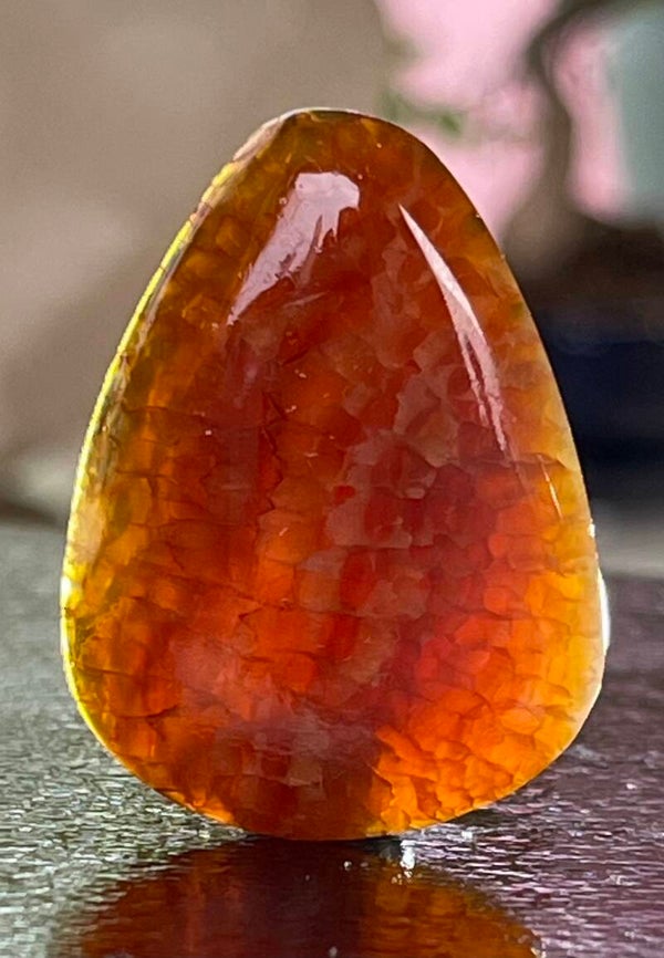 Vuuragaat edelsteen cabochon druppel, medium