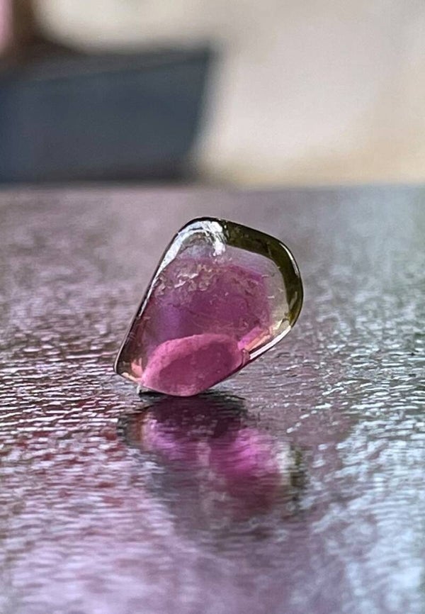 Watermeloen Toermalijn edelsteen cabochon free form, klein