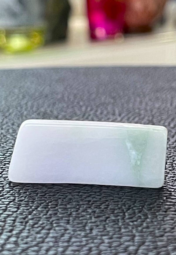 Jade wit knuffelsteen plat, klein