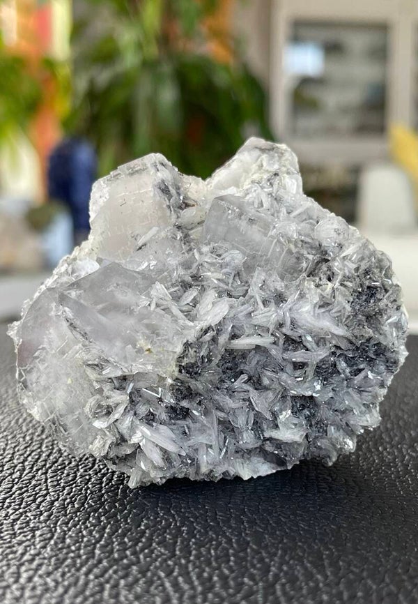 Witte Fluoriet met Bariet uit Spanje ruw, medium