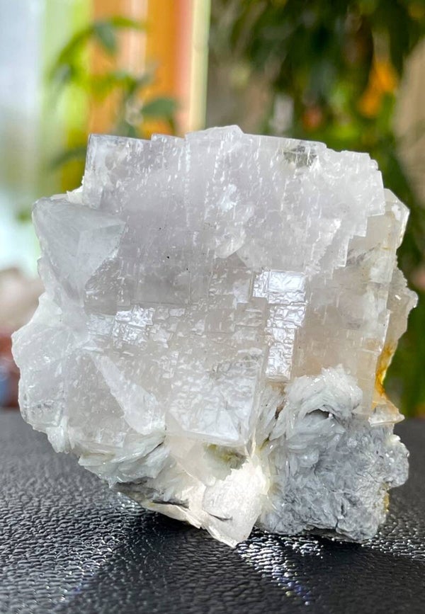 Witte Fluoriet met Bariet uit Spanje ruw, medium