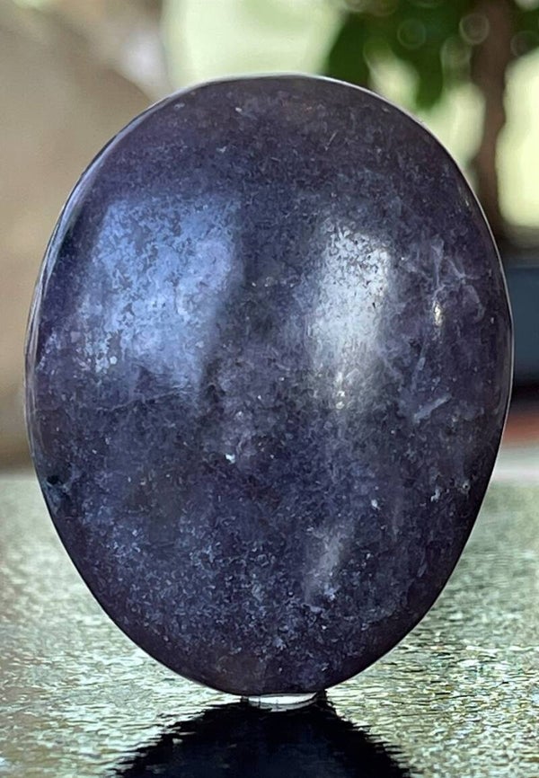 Lepidoliet knuffelsteen plat, groot