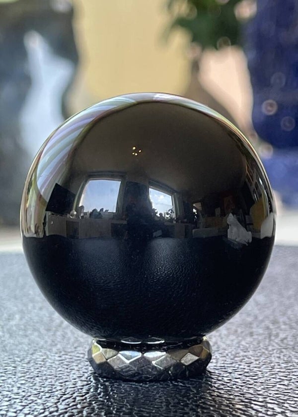 Zwarte Obsidiaan bol, medium 4,5cm