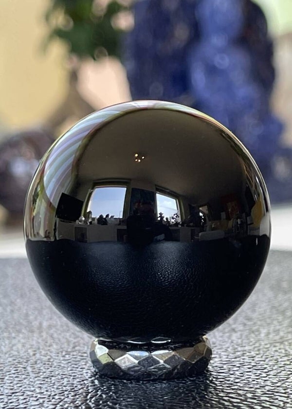 Zwarte Obsidiaan bol, medium 4,5cm