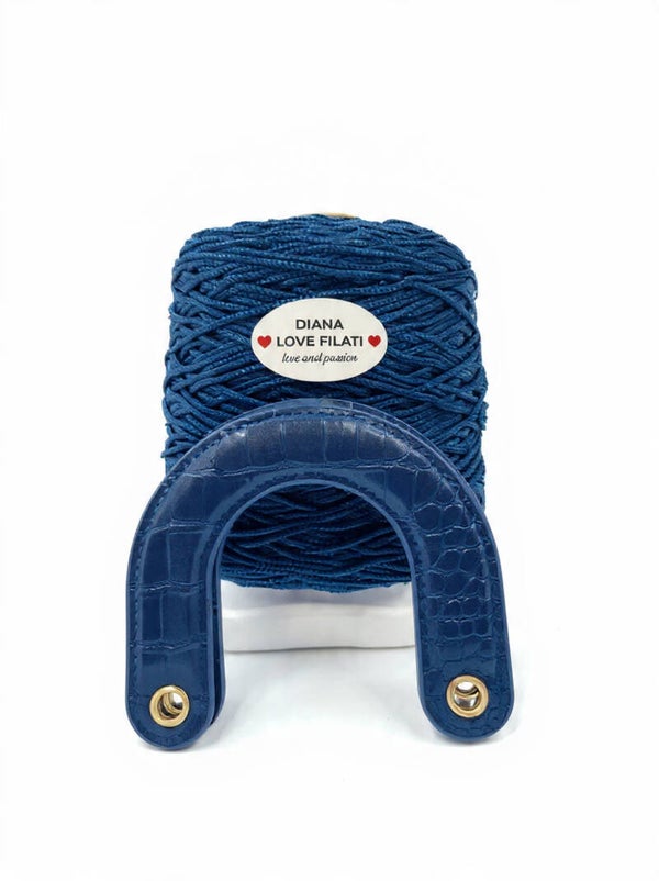 Kit Cordino Thai Brill e Manici ecopelle Sfumatura Blu scuro