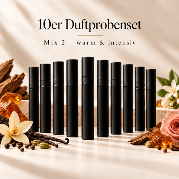 Olfazeta Duftprobenset Mix 2 – warm & intensiv – 10 Düfte entdecken