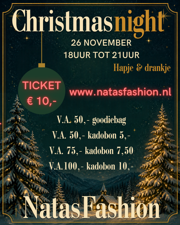 Ticket Ladiesnight 26 november 18uur tot 21uur
