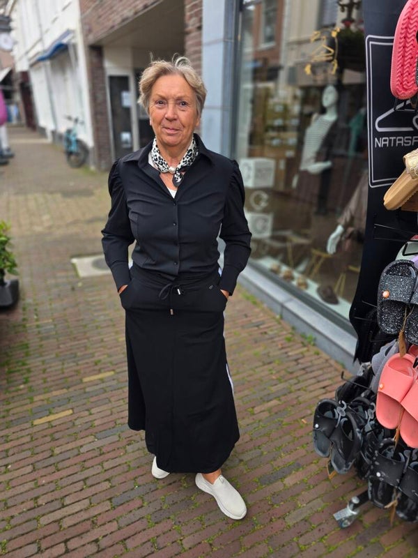 Rok 2080a angelle milan zwart met bies wit
