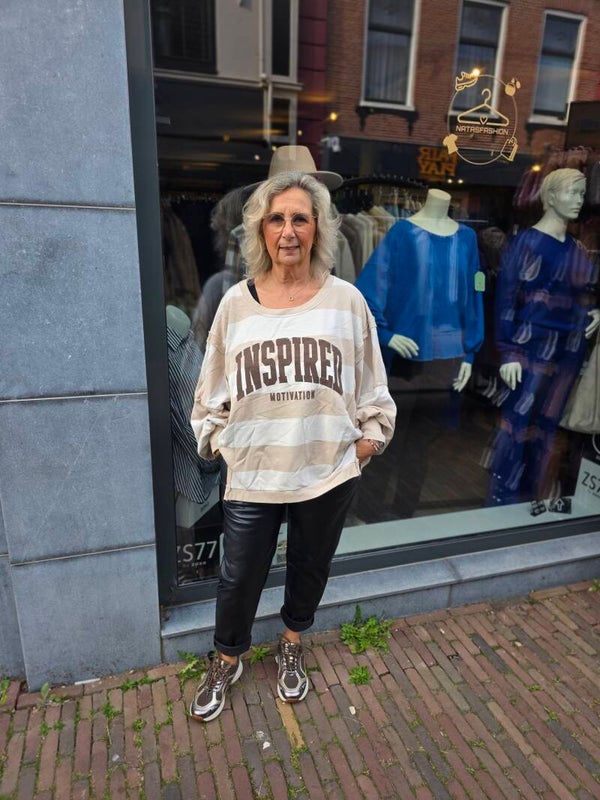 Inspired trui streep