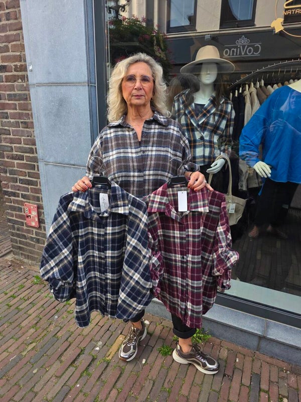 Blouse geruit, ruit