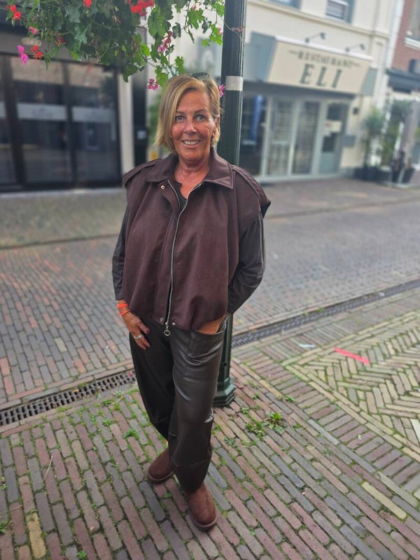 Bodywarmer suède bomber