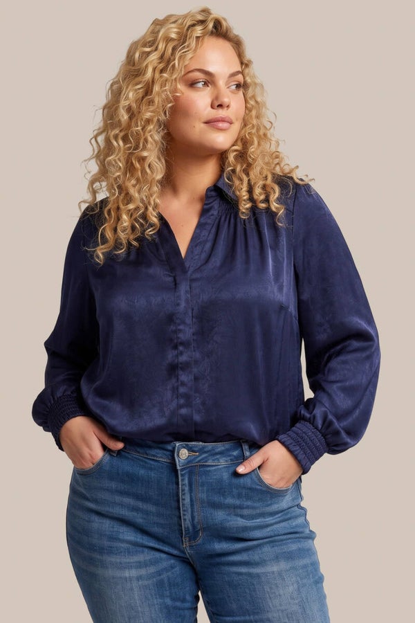 Exxcellent Blouse Nysara Navy