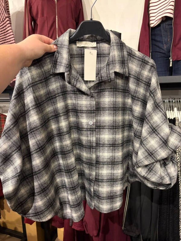 Geruite blouse zwart nr. 7