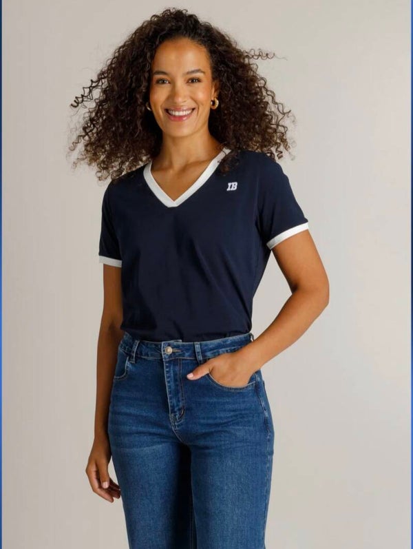 Ivy Beau Haylen dark blue / offwhite