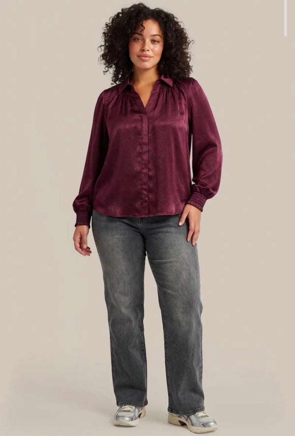 Exxcellent Blouse Nysara bordeaux