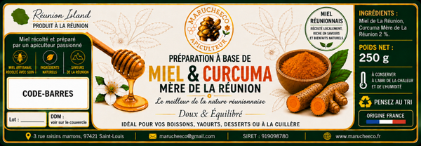 Miel et curcuma mère de La Réunion – 250 g