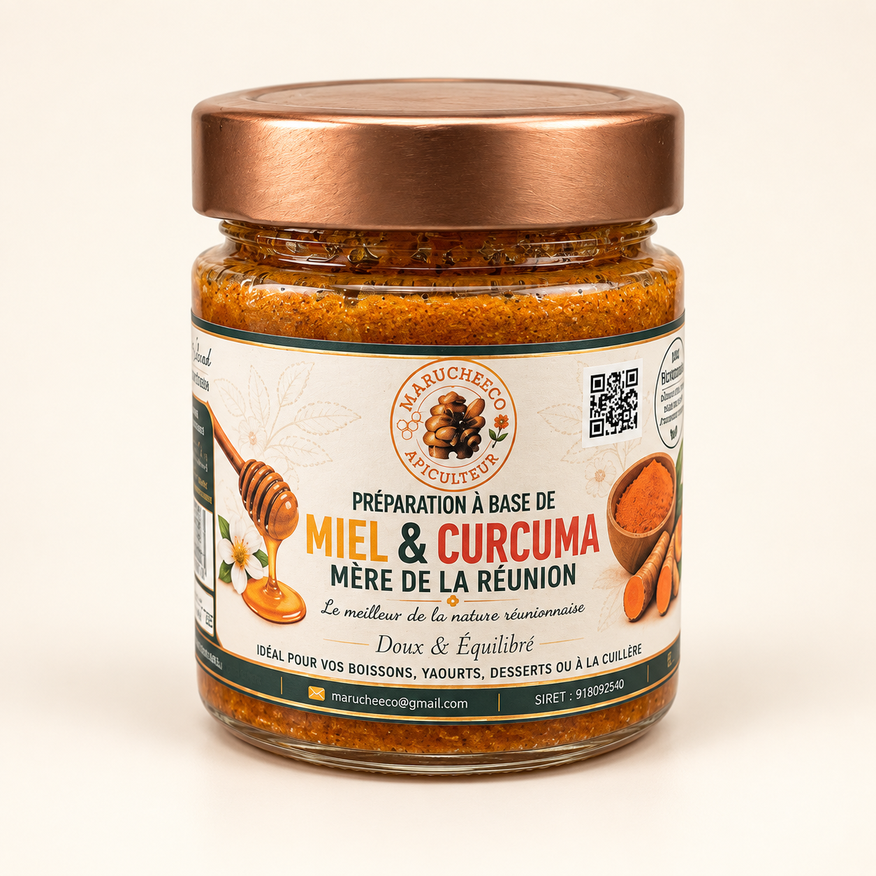 Miel et curcuma mère de La Réunion – 250 g