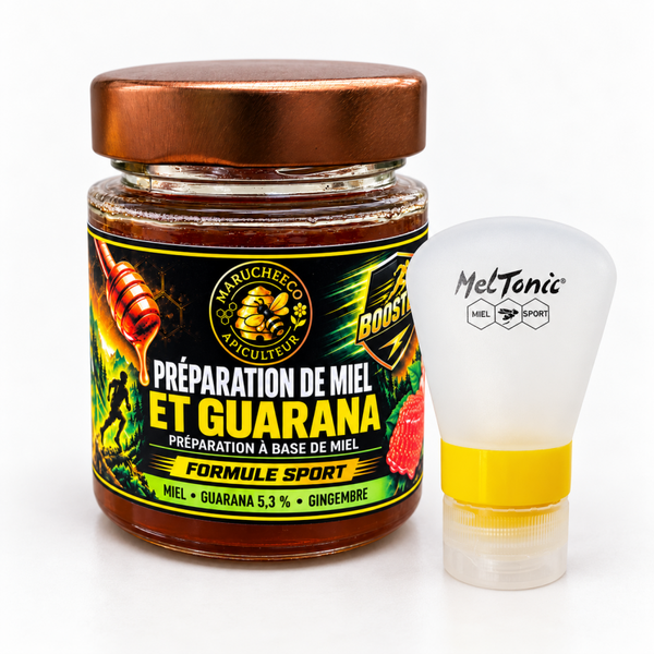 Pack Sport Miel & Guarana 250 g + Fiole Meltonic 37 ml