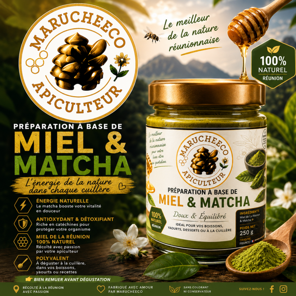 Miel et Matcha 250g