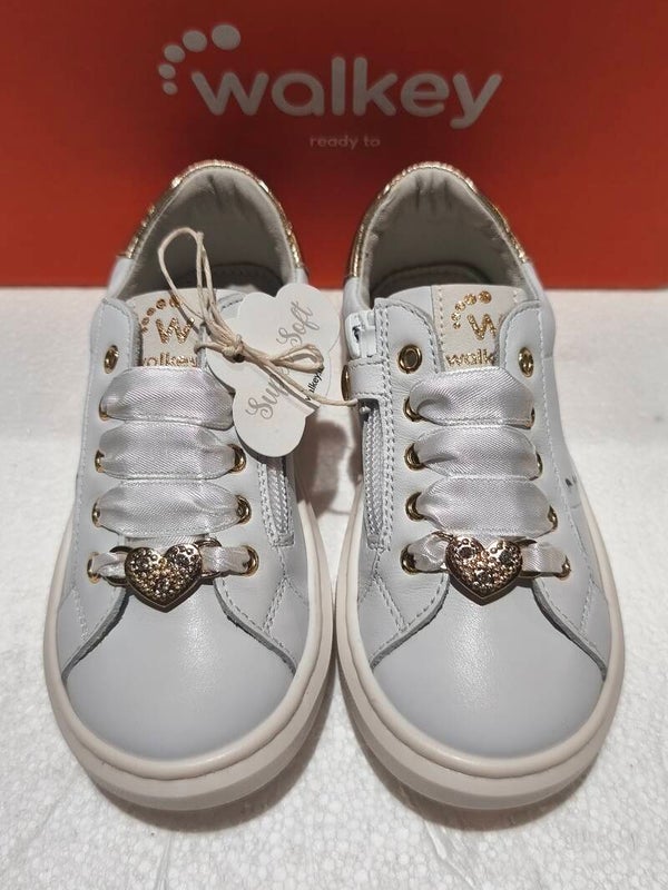 Sneaker Walkey "Super Soft" Primi Passi con Cuore Glitter