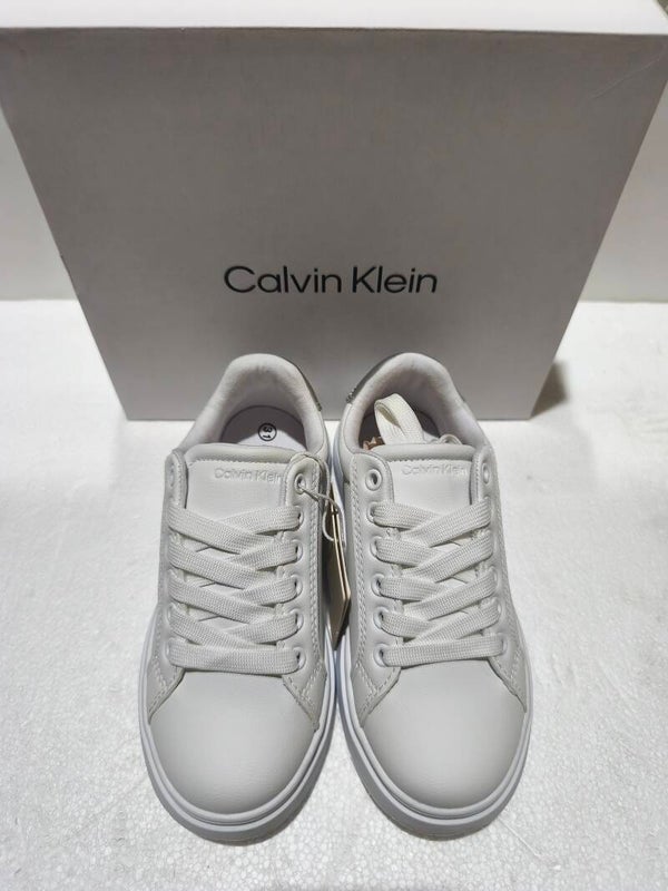 Sneaker Calvin Klein logo argento