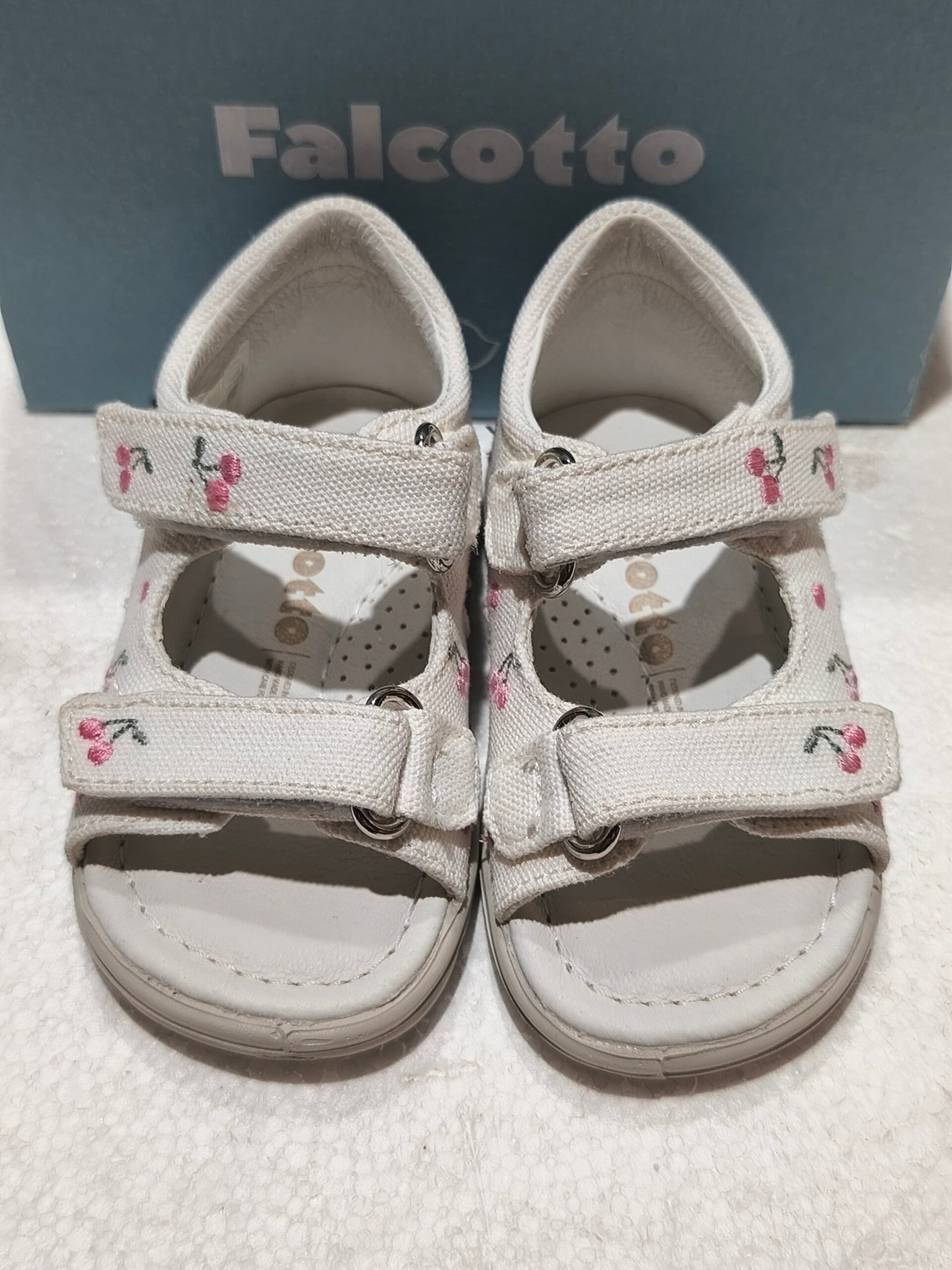 Sandalo primo passo Falcotto Fantasia Ciliegie Bambina