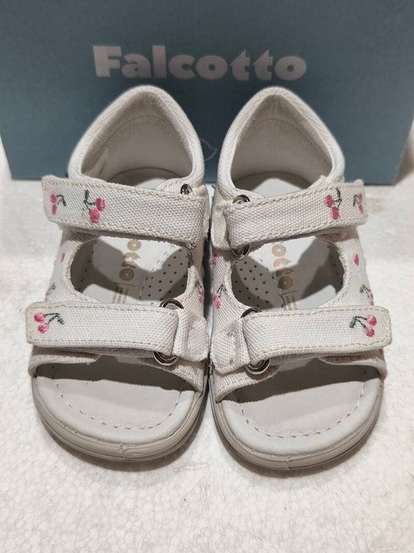 Sandalo primo passo Falcotto Fantasia Ciliegie Bambina