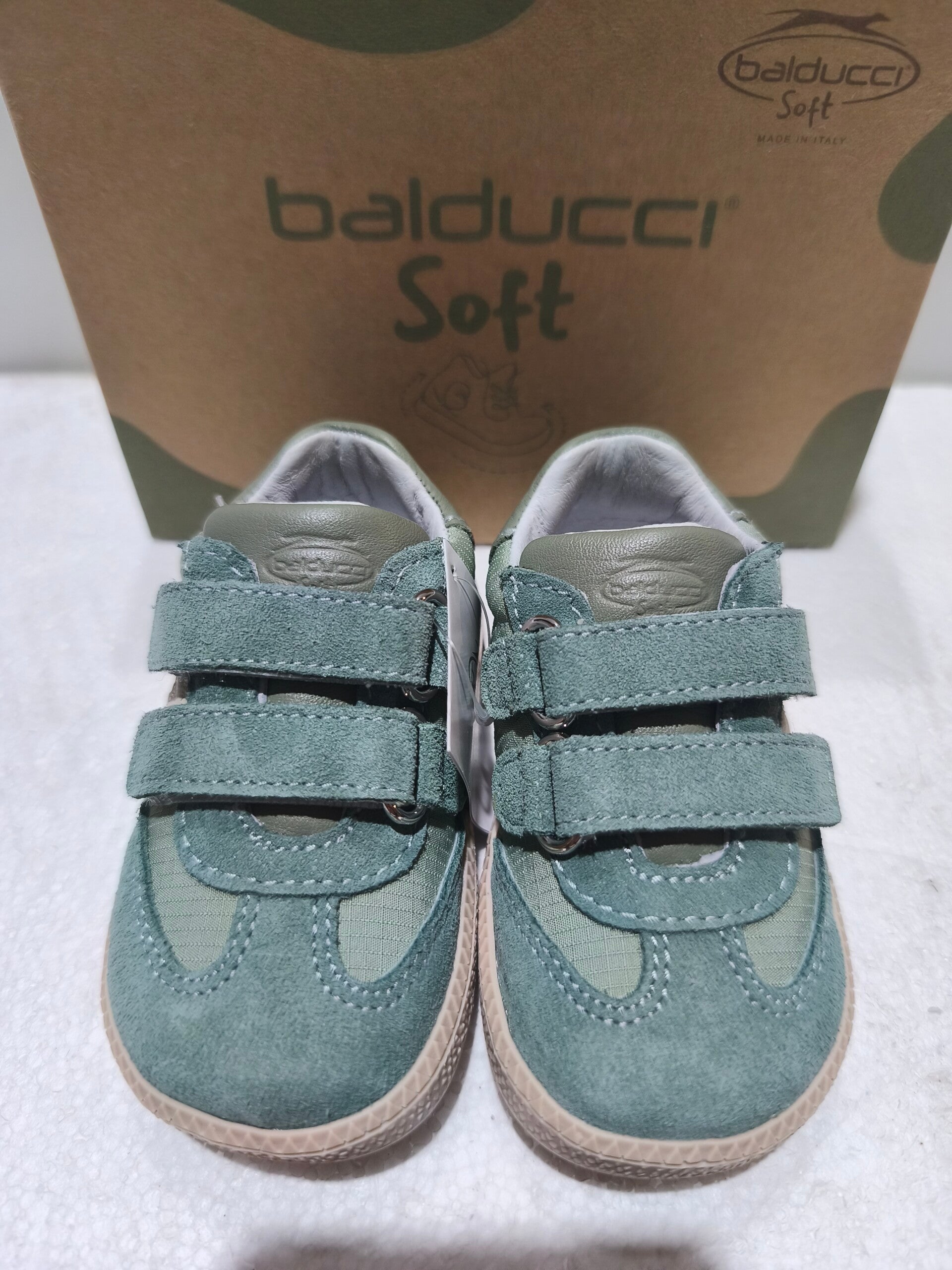 Balducci Soft – Primi Passi in Pelle e Suede (Verde Salvia)