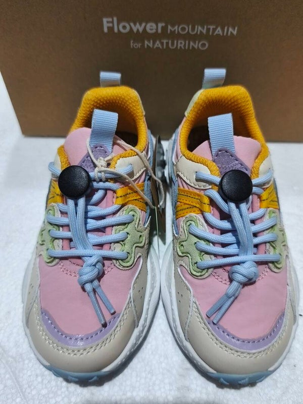 Sneakers Flower Mountain Multicolor Pastello in Tessuto Tecnico Bambina