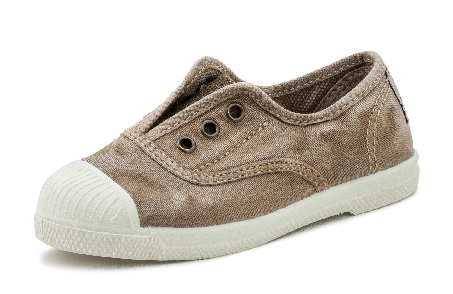 SNEAKERS SLIP ON NATURAL WORLD BEIGE E BLUE