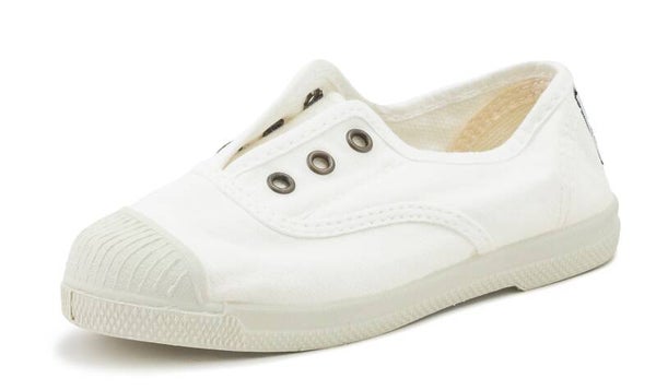 SNEAKERS SLIP ON NATURAL WORLD BIANCO E  LILLA