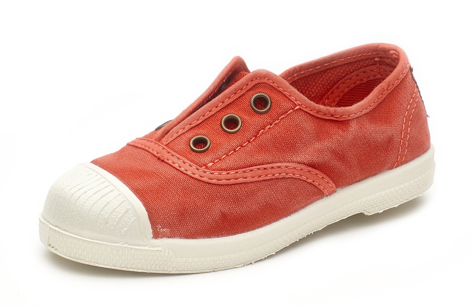 SNEAKERS SLIP ON NATURAL WORLD ROSSO E VERDE OLIVA