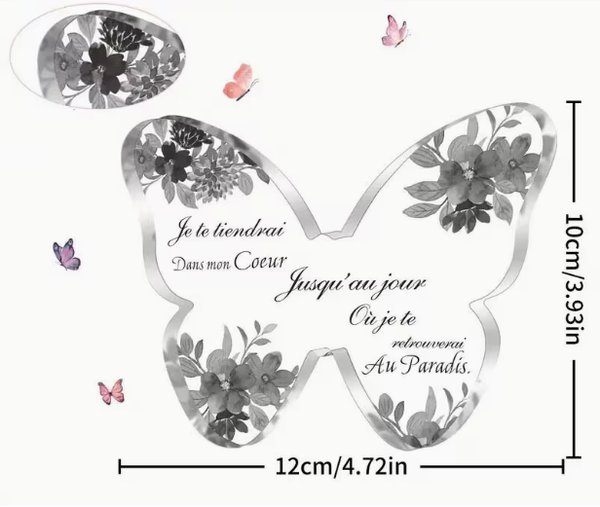 🦋 Plaque décorative Papillon – Message souvenir